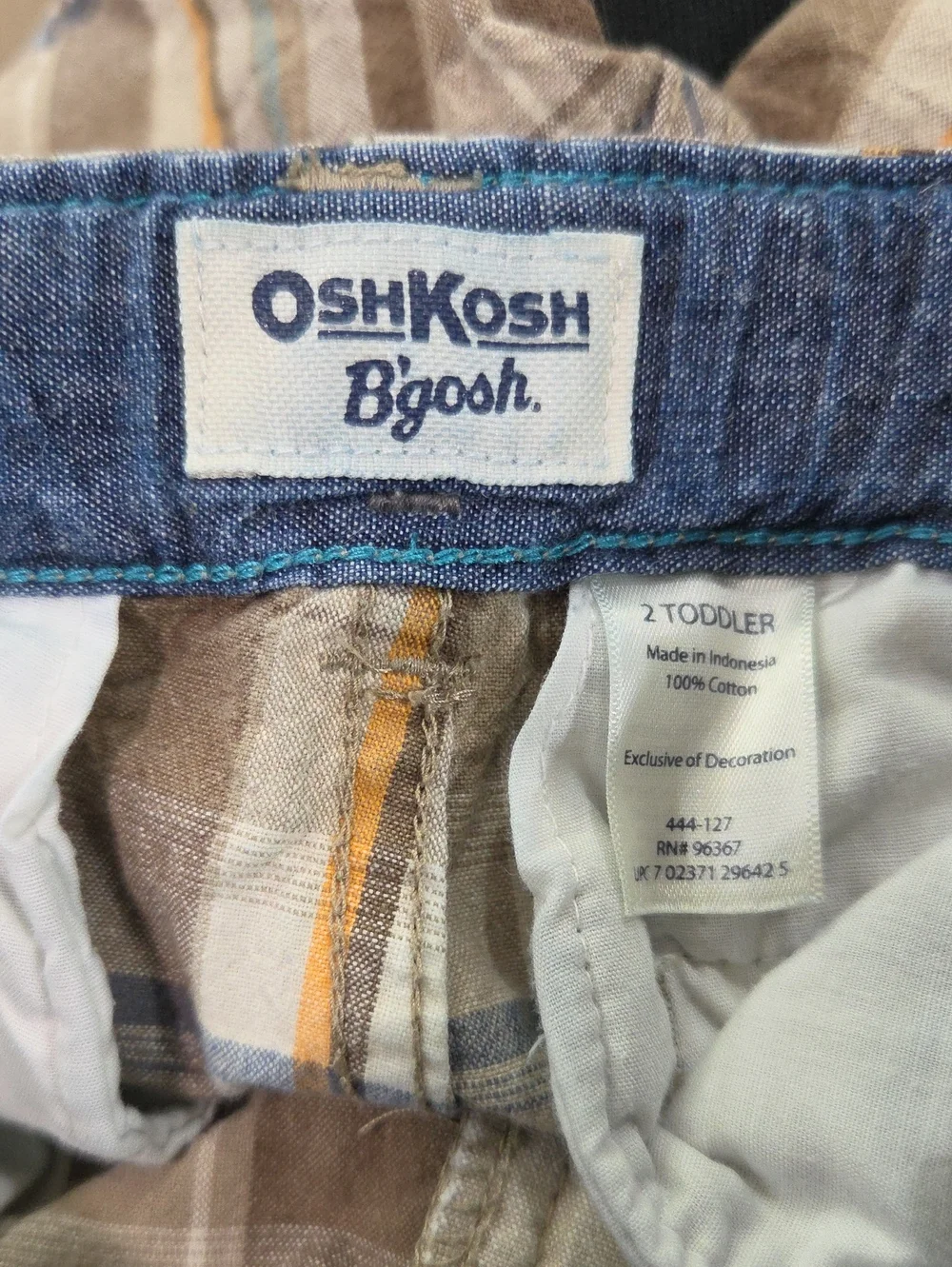 •OshKosh B'gosh• Toddler Boys Plaid Shorts